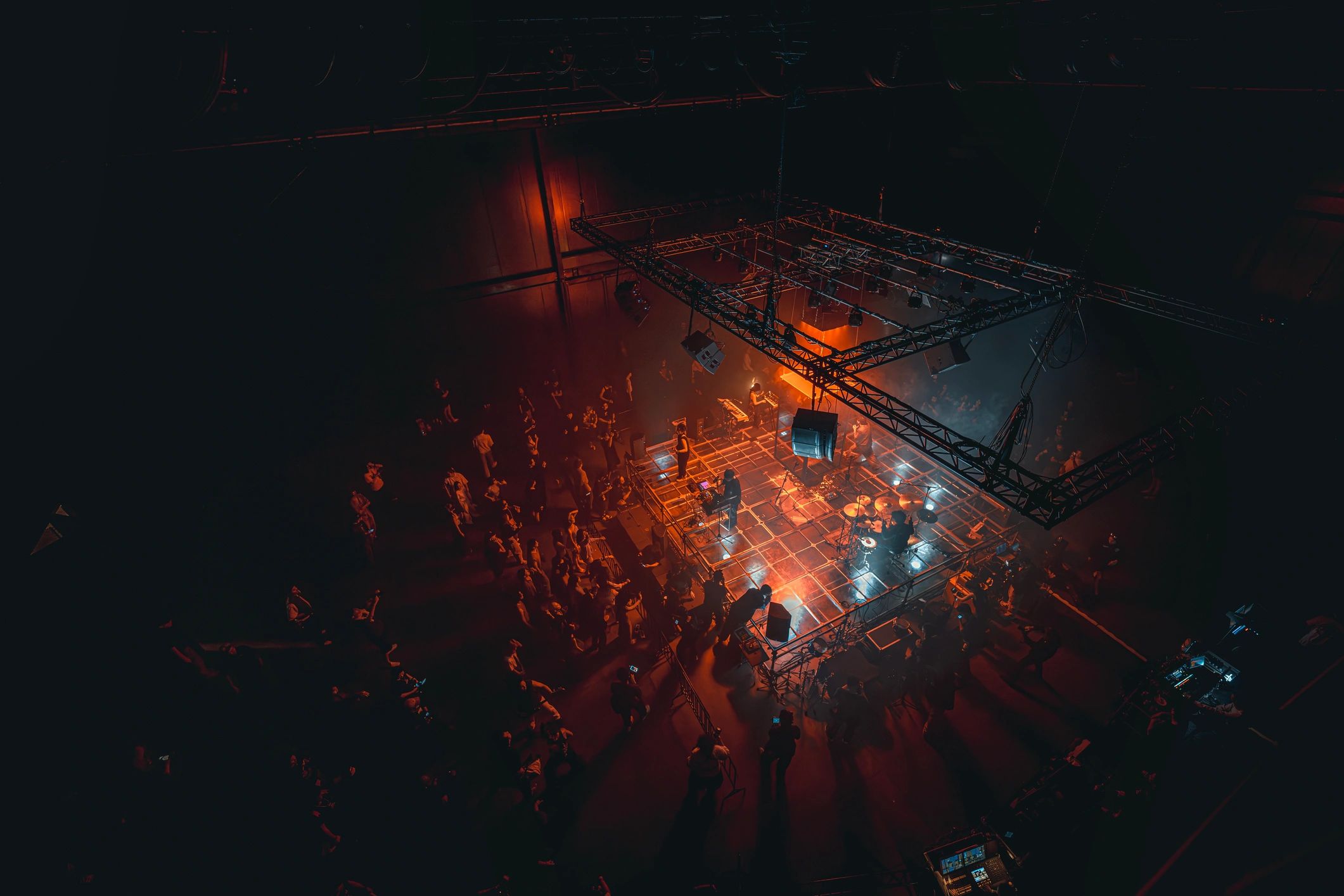 Live music performance with stage lighting